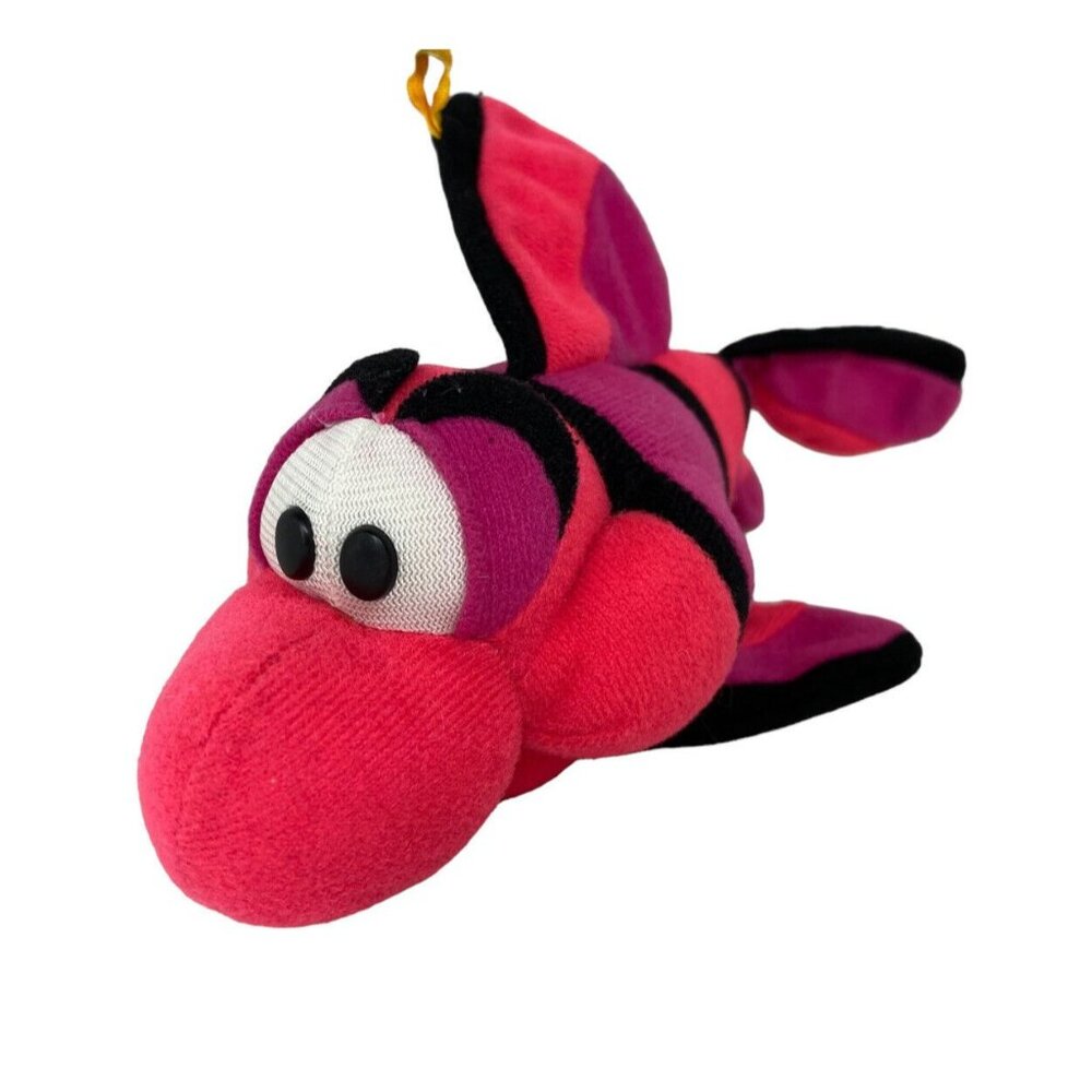 Classic Toy Co. Pink Black Plush Tropical Fish Plush 7" Keychain